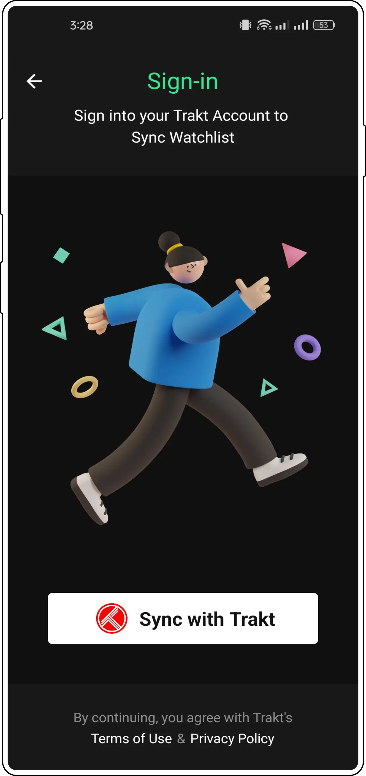 Easycine Android App dark mode interface