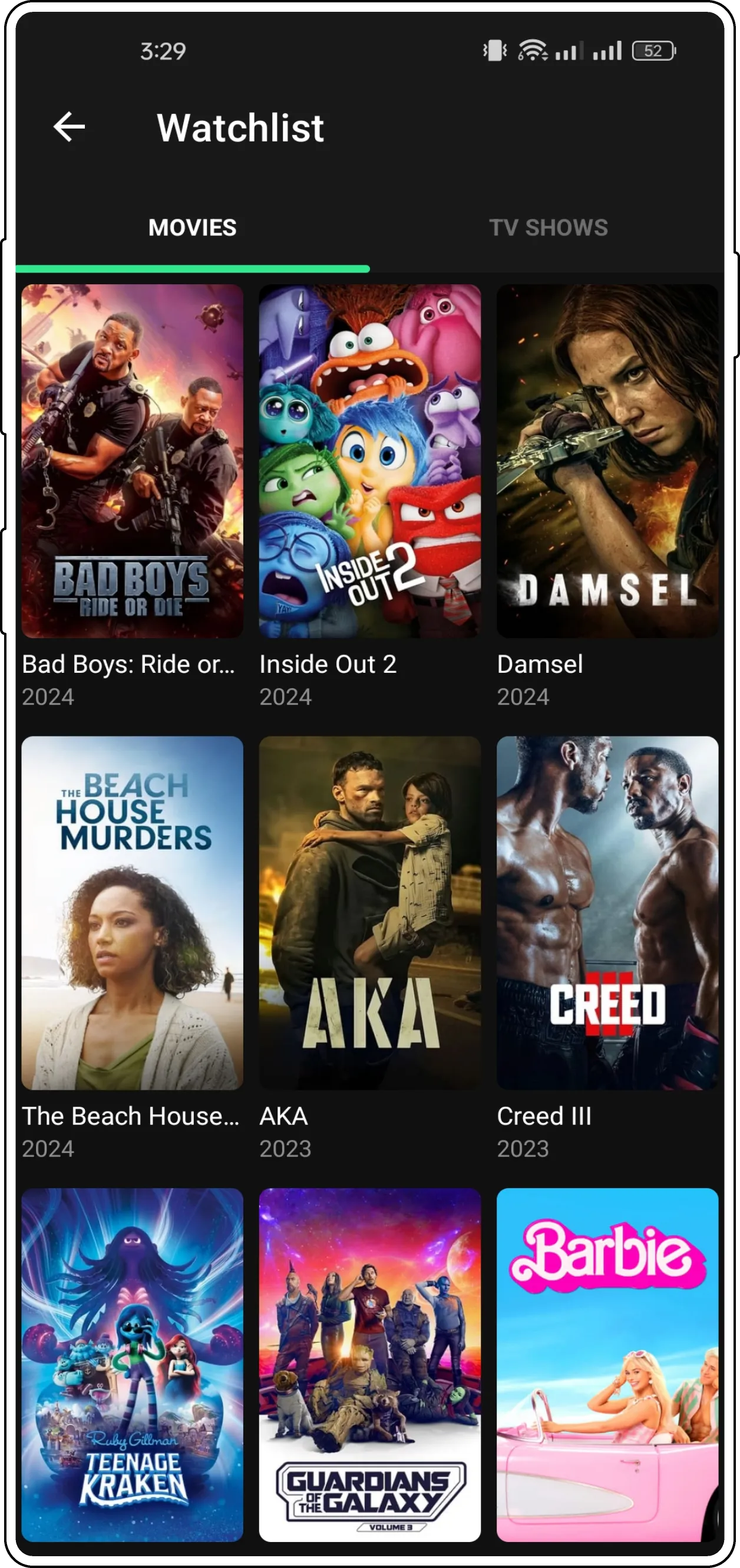 Easycine Android App notification settings