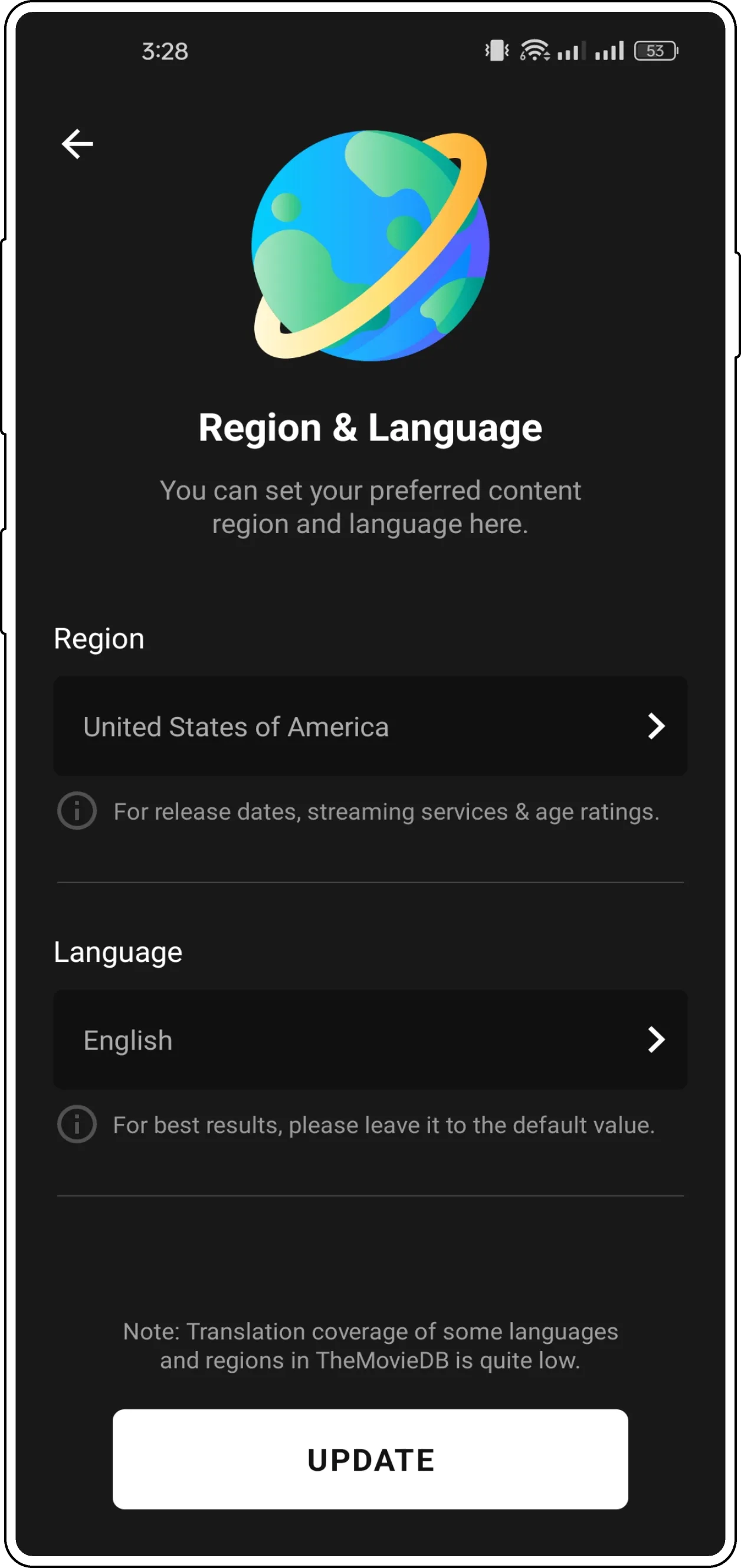 Easycine Android App account management
