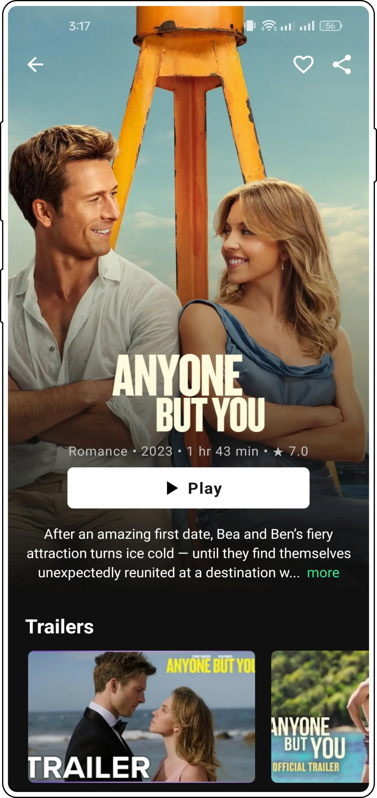 Easycine Android App user profile settings